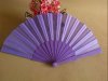 10Pcs New Plain Purple Folding Hand Fans Wedding Favor