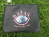 4Pcs Leatherette Eyes On The Prize Case Zipper Bags