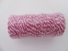100Yards Pink White Cotton Bakers Twine String Cord Rope Craft