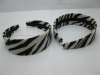 12Pcs New Stripe Wide Hairbands 38mm Wide