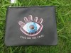 4Pcs Leatherette Eyes On The Prize Case Zipper Bags