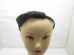 5x12pcs New Black Hair Band with Attached Bowknot