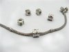 20 Metal Thread European Beads With Rhinestone
