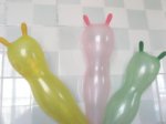 100 Long printed Cat Balloons wholesale Mixed Colour