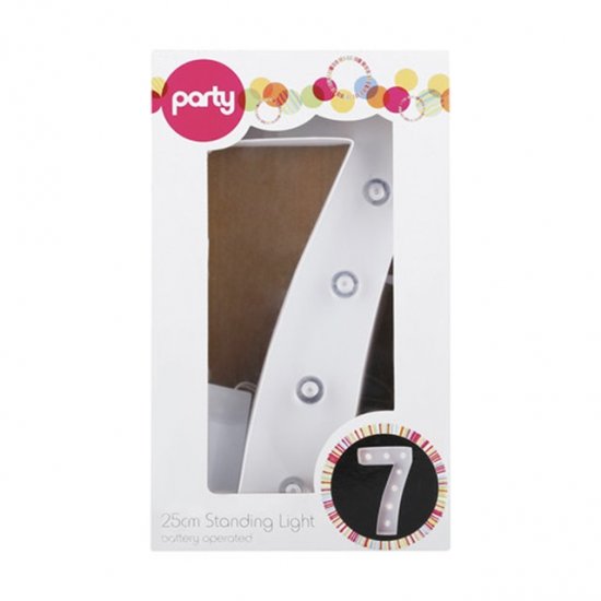 2Set LED Number 7 Symbol 25cm Standing Light Battery Operated - Click Image to Close