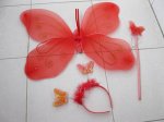 10Set X 3pcs Red Butterfly Fairy Wing Costume Toy
