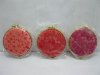 24Pcs Silk Cover Round Make-up Pocket Mirrors