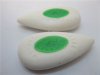 48Pcs (24Pairs) White&Green Erasers Teardrop Shape 48Pcs (24Pairs) White&Green Erasers Teardrop Shape