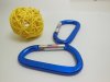 50 Blue Aluminum Flat Carabiner Key Rings/Keychains