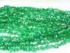 10 Strands Glitter Green Loose Glass Chip Beads