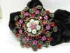 12pcs Chic Designer Hair Clips,Rhinestone Floral Clips