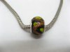 100 Black Murano Round Glass European Beads be-g387 100 Black Murano Round Glass European Beads be-g387