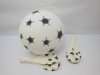 100 White Football Printed Balloons 30cm