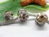 10 Light Coffee Enamel Round Thread European Beads