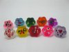 98Pcs Flower Shape Rings Mixed Colour for Kids