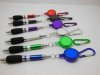 12 Carabiner Ball Point Pens w/Retractable String