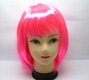 4Pcs Bobo Head Style Neat Bang Short Straight Cosplay Wig - Pink 4Pcs Bobo Head Style Neat Bang Short Straight Cosplay Wig - Pink