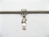 50 Silver Charms Fit European Beads with Cute Girl ac-sp446 50 Silver Charms Fit European Beads with Cute Girl ac-sp446