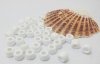 2000Pcs New White Barrel Pony Beads 6x8mm