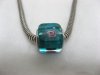 50 Light Blue Murano Cubic Glass European Beads be-g368 50 Light Blue Murano Cubic Glass European Beads be-g368
