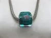 50 Light Blue Murano Cubic Glass European Beads be-g368 50 Light Blue Murano Cubic Glass European Beads be-g368
