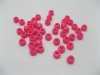 2100 Plastic Fuschsia Barrel Pony Beads 6x8mm