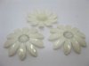 20Pcs Pearl White Blossom Sunflower Hairclip Jewelry Finding