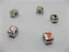 20 Metal Enamel Sole Thread European Beads