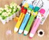 4Pcs Colorful Funny Pencil Shape Pencil Case Zipper Bag for Kids