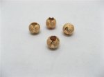 100 Copper Stardust Aluminum Round European Beads ac-sp571