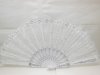 10 Silver Foil Bridal Lace Hand Fan Wedding Favor