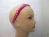 5x12pcs New Pink Hair Band with Attached Bowknot