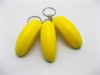 4x12Pcs Anti-Stress PU Foam Squeeze Banana Key Rings