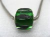50 Green Murano Cube Glass European Beads be-g266