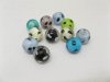 80X 16mm Silver Foil Lampwork Round glass beads