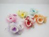 48Pcs (24Pairs) New Foam Rose Flower Hair Clips Mixed