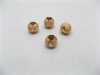 100 Copper Stardust Aluminum Round European Beads ac-sp571 100 Copper Stardust Aluminum Round European Beads ac-sp571