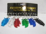 60 Aluminium Fishbone Keychain Key Rings Mixed Wholesale