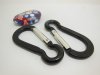 50 Black Aluminum Flat Carabiner Key Rings/Keychains 50 Black Aluminum Flat Carabiner Key Rings/Keychains