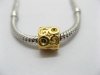 10Pcs 18K Gold Plated European Thread Beads ac-sp409 10Pcs 18K Gold Plated European Thread Beads ac-sp409