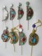 12 New Tibetan Inlay Beads Hair Hairpin - New