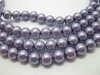 1Bag X 400pcs Glass Pearl Beads 10mm Dia.- Purple