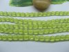 100 Strands Green Faceted Glass Beads 4.2x6mm