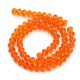 10Strand x 70Pcs Orange Rondelle Faceted Crystal Beads 8mm
