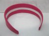 12Pcs New Deep Pink Wide Hairbands Leather Cover