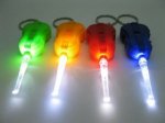 50Pcs Violin LED Keyring Torches w/Curette Mixed Colour