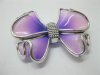20Pcs Purple Bowknot Hairclip Jewelry Finding Beads