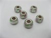 100 White Murano Flower Round Glass European Beads be-g351 100 White Murano Flower Round Glass European Beads be-g351
