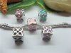 20 Alloy Cube Thread European Beads Charms