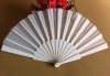 10Pcs New Plain White Folding Hand Fans Wedding Favor